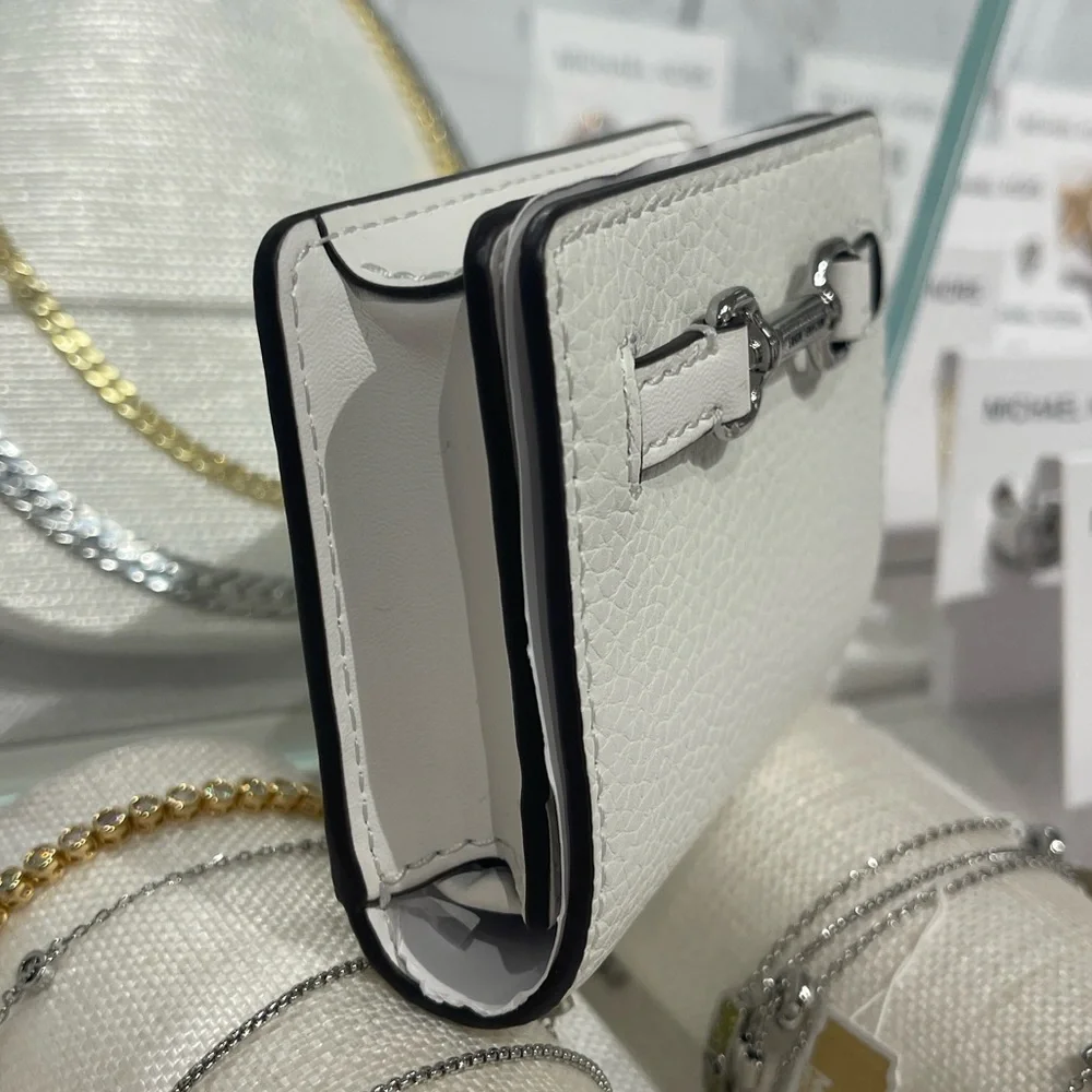 MICHAEL KORS Carson Small Pebbled Leather Wallet
Optic White 
NWT - Picture 10 of 16